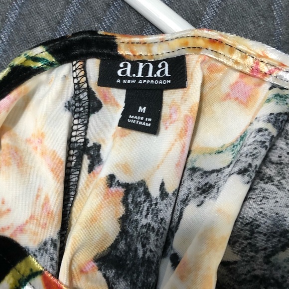 a.n.a Velvet Ruffle Sleeve Top - Picture 4 of 4